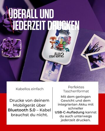 Canon Zoemini 2: Портативний фотодрук, Bluetooth 5.0, USB-C зарядка, Рожеве золото (Disney Limited Edition)