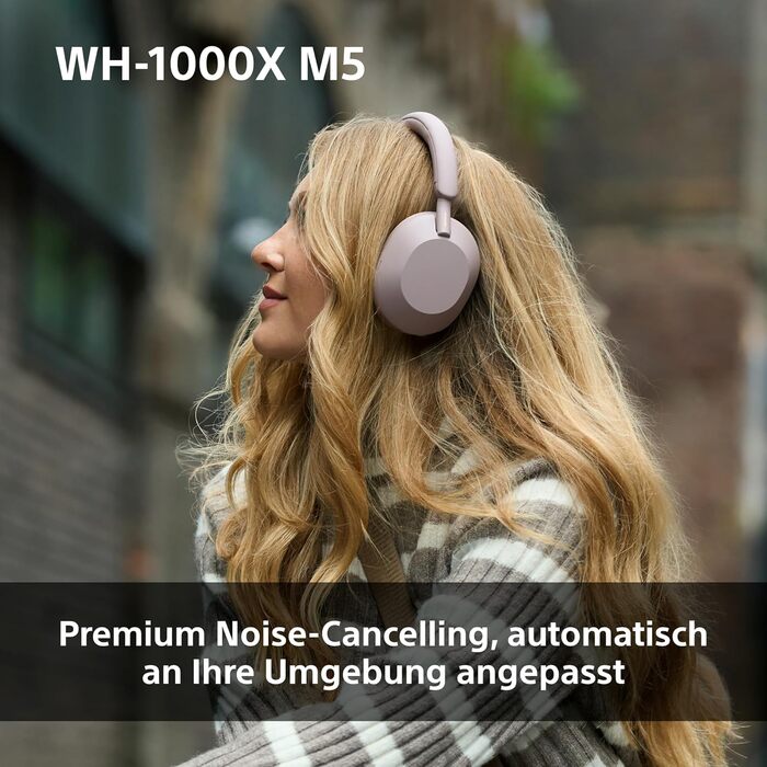 Навушники Sony WH-1000XM5 з шумозаглушенням, Bluetooth, чорні - преміум якість, Hi-Res Audio, до 30 год роботи, з кейсом