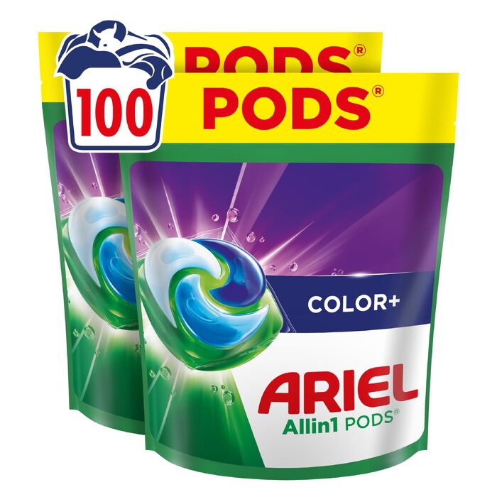 Капсули для прання кольорових речей Ariel Color+, 100 шт