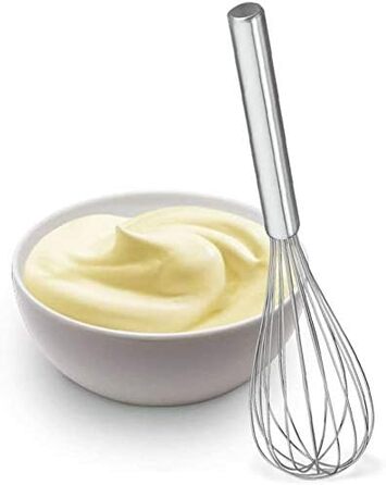 Венчик кухонний нержавіюча сталь з трубчатою ручкою, довжина 300 мм, 30 см, простий у використанні