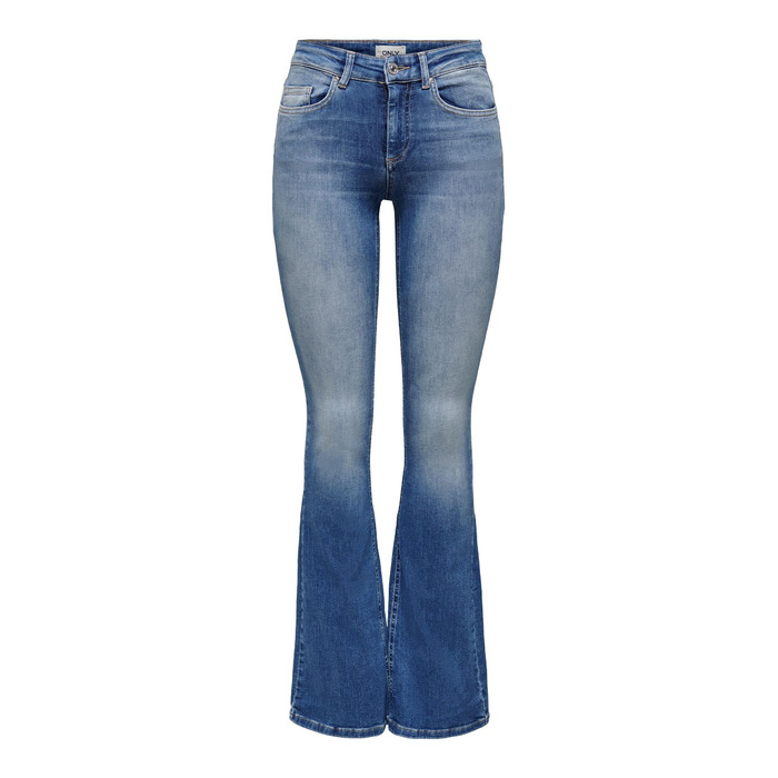 Джинси жіночі кльош ONLBLUSH середньої посадки, синій денім, розмір M/30L