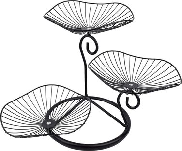 Багатоярусна корзина для фруктів та овочів CUKE2BEET, 3 рівні, чорна