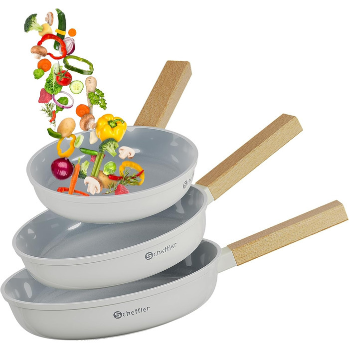 Scheffler Nonstick Fry Pan Set - 20/24/28cm - Induction Compatible