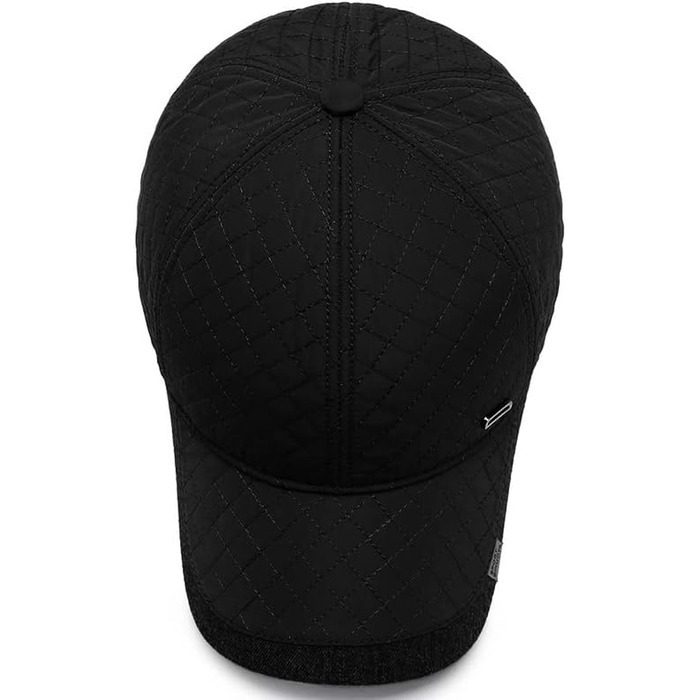 Кепка YAMEE чоловіча зимова з відкидним навушником, унісекс, тепла кепка, чорний колір