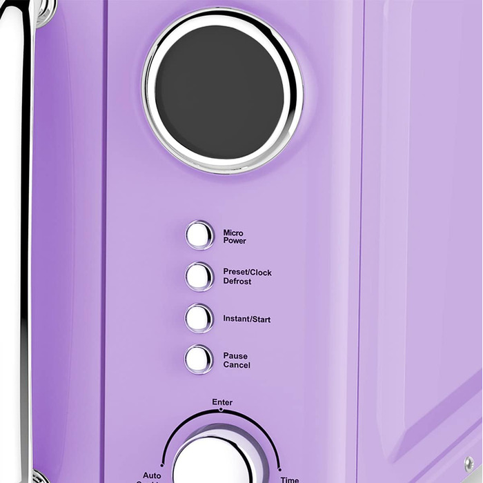 Мікрохвильова піч Emerio MW-112141.4 Lila/Purple/Violett 700 Вт, 20 л, поворотний столик, ретро дизайн