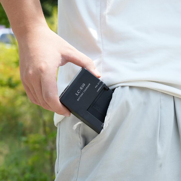 Зарядний пристрій для акумулятора Canon LP-E10/LC-E10C/LC-E10/LC-E10E (сумісний з EOS Rebel T7, T6, T5, T3, T100, EOS 4000d, 3000d, 2000d, 1500d, 1300d, 1200d, 1100d, 1100dkiss)