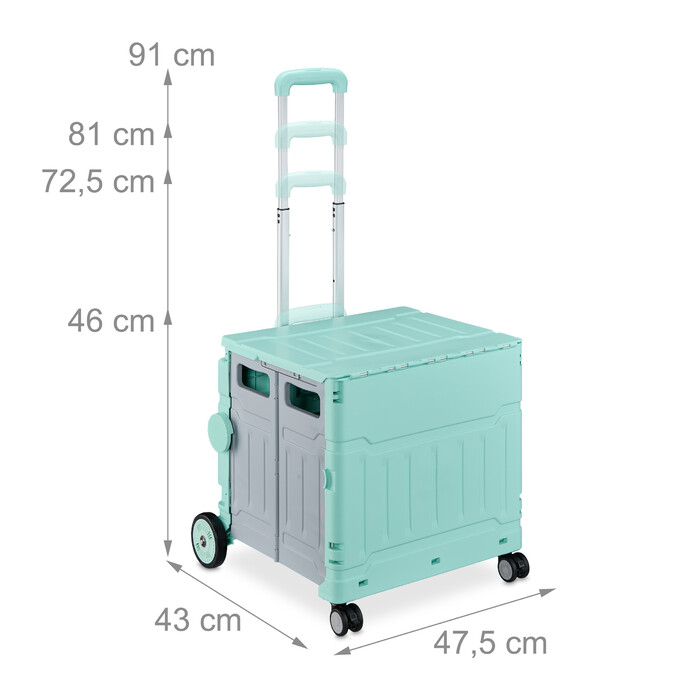 Relaxdays Shopping Trolley with Lid
