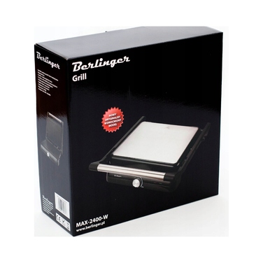 Електричний гриль Berlinger MAX-2400-W 2400 Вт, розкладний на 180°