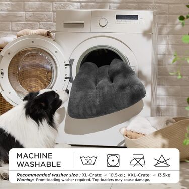 Крісло-лежанка для собак BEDSURE XL - велике, 104x69x8 см, сіре. Лежанка для собак з антиковзним дном, м'яка та зручна.