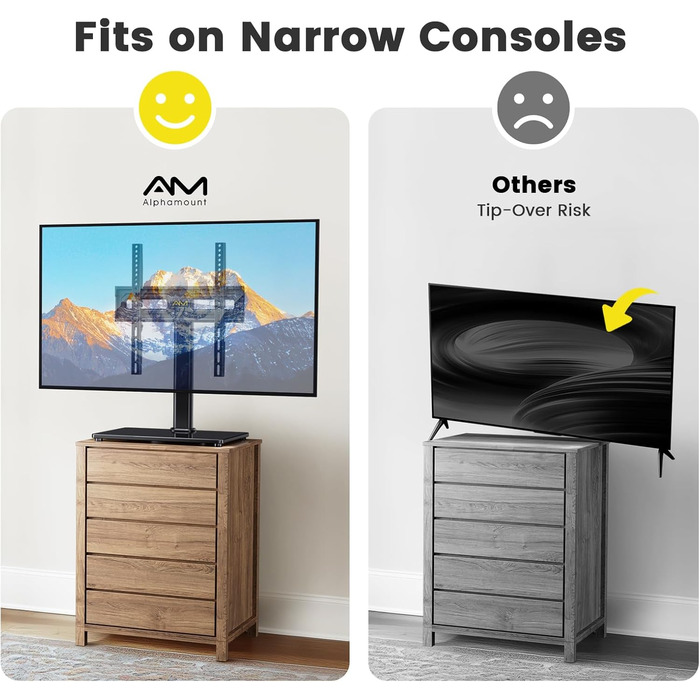 Підставка для телевізора поворотна, універсальна, для LED, LCD, Flat & Curved телевізорів 32-60 дюймів, до 40 кг, VESA 400x400 мм