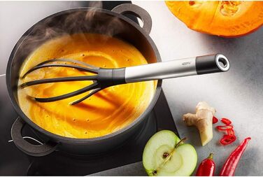 Віночок кухонний GEFU PRIMELINE, нейлон, спіральний, чорний 29.5 см - для антипригарного посуду