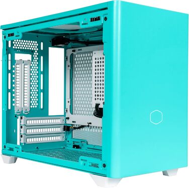 Корпус Mini-ITX Cooler Master MasterBox NR200P Caribbean Blue з загартованим склом, вертикальним кріпленням GPU та покращеною вентиляцією