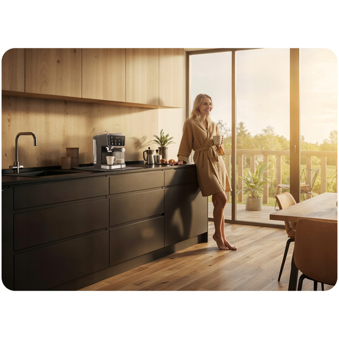 Ріжкова кавомашина Berdsen з капучинатором, тиск 20 бар, 1350 Вт