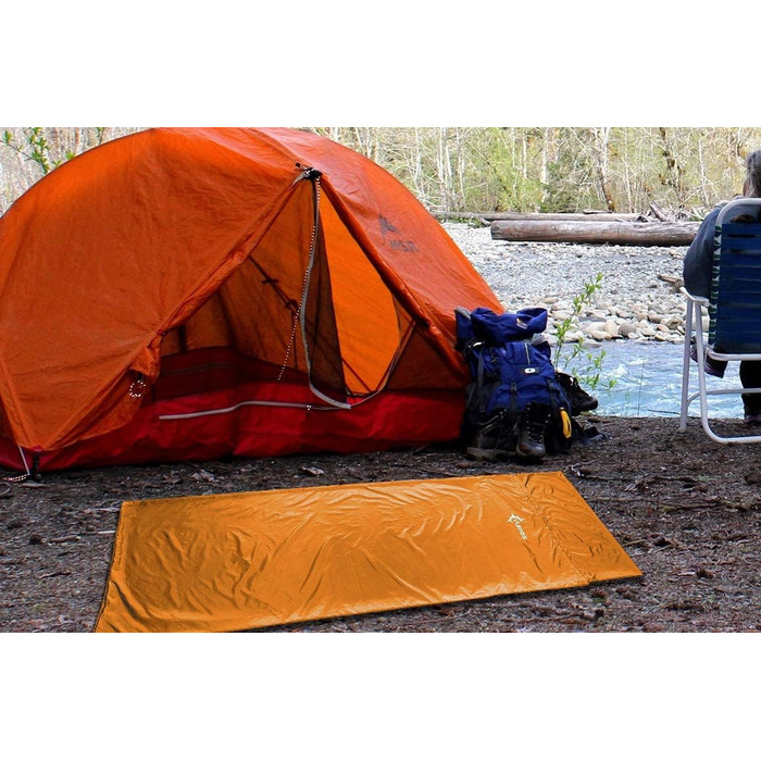 Vumos Sleeping Bag Liner and Camping Sheet - Silk-Like Material for Travel, Featuring a Full-Length Zipper