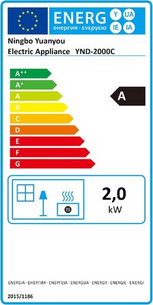 Керамічний обігрівач Fitabok 2000W з дистанційним керуванням, PTC-нагрівачем, таймером на 12г та ECO-режимом, поворот 70°, захист від перегріву та перекидання, чорний