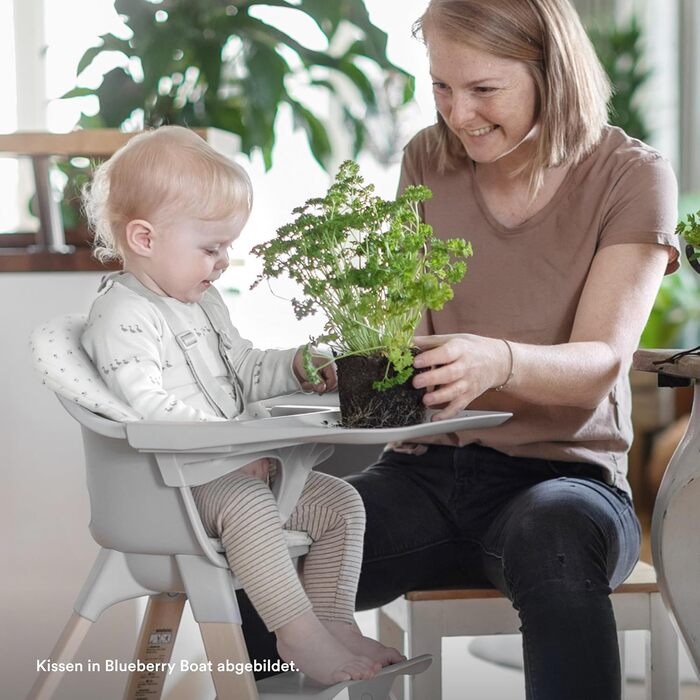 Стілець для годування Stokke Clikk Glacier Green з підносом і ременем безпеки, легкий, ергономічний, для дітей 6-36 місяців, до 15 кг