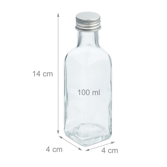 Relaxdays Set of 100 ml Small Bottles