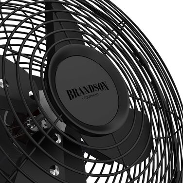 Настільний вентилятор Brandson з мідним дизайном: 3 швидкості, осциляція 80°, кут нахилу 40°, міцний металевий корпус (чорний матовий)