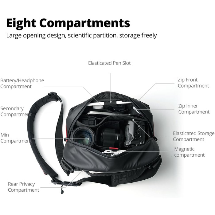 Сумка для фотокамери Ambitful Gm6 - зручна та водонепроникна сумка з відділеннями для фототехніки та штатива