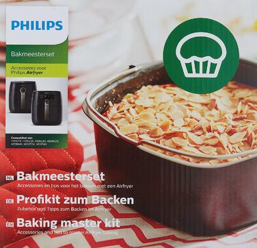 Набір для випікання Philips HD9925/01 для фритюрниці Airfryer Turbostar, форма для випічки та 7 силіконових форм для мафінів, 0,8 кг, аксесуари для фритюрниці