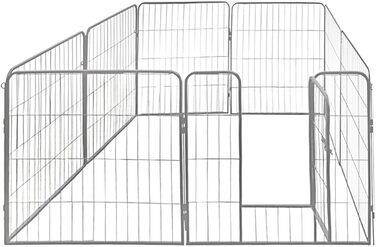Вольєр для цуценят Petigi, розкладний, сталевий, з порошковим покриттям, розмір 80x80 см, сітка 47 мм