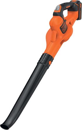 Black+Decker Cordless Leaf Blower GWC1820PCB (18 Volt, up to 209 km/h blowing speed, effortlessly removes dirt and leaves, with PowerCommand, delivered without battery and charger)