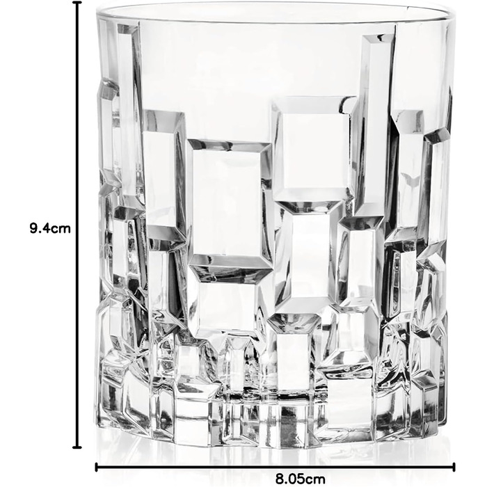 Набір склянок для віскі Etna RCR, 330 мл, 6 шт. Кришталеві Tumbler, ідеально для подарунку та дому
