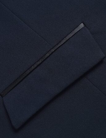 Елегантна жилетка для чоловіків HISDERN: весільна, класична, однотонна, для ділового стилю, smoking, з кишенями, темно-синій, розмір M