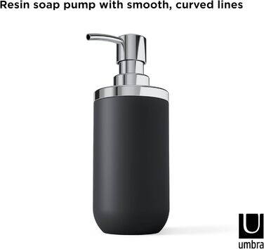 Миска для мила Umbra Junip, хром/чорний, дозатор мила