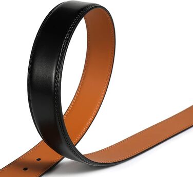 Чоловічий шкіряний ремінь VRLEGEND 35 мм для бізнесу та офіційних заходів, ремінь до костюма, з подарунковою коробкою, чорний, розмір 38W-41W (120 см)