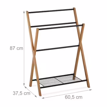 Relaxdays Standing Towel Rack with Shelf