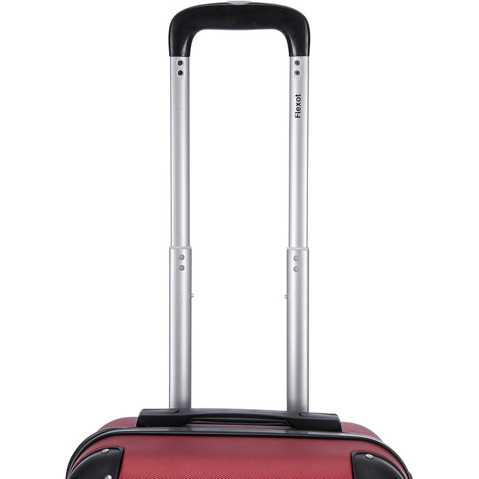 Чемодан Flexot® F-2045, набір 3 шт. (16 кольорів), ручна поклажа, валіза, тріумф, ролер, твердий корпус (M, Рубіново-червоний)