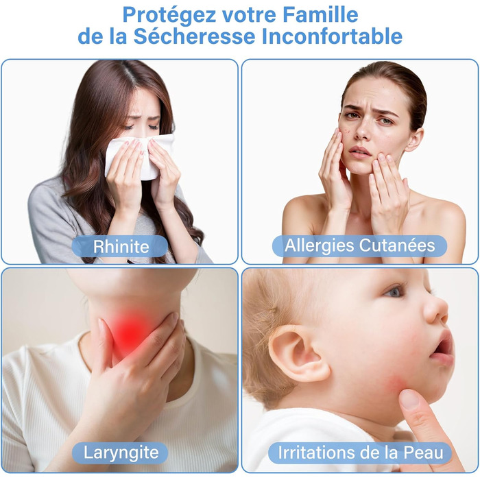 Ультразвуковий зволожувач повітря Mini для спальні з нічним світлом, 2 режими, тиха робота, автовимкнення, чорний