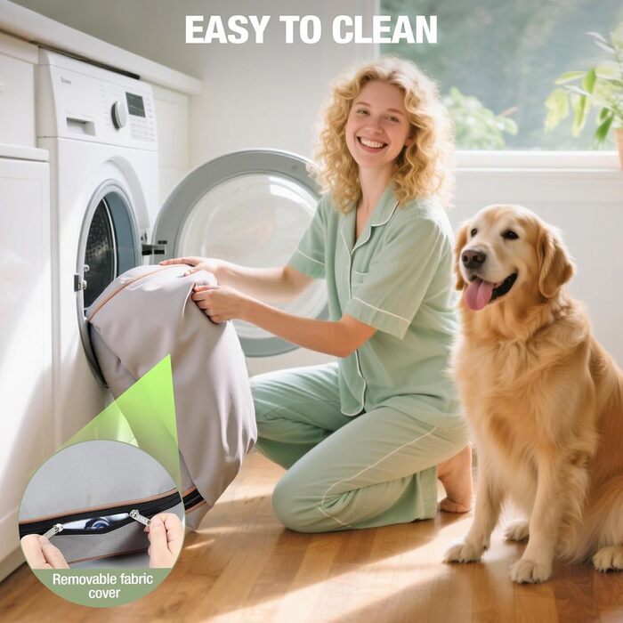 Надувне лежак для собак Lekereise Outdoor, 126x66x12 см, сірий, для собак середніх та маленьких порід, знімний та пральний чохол, для відпочинку в подорожах та на вулиці