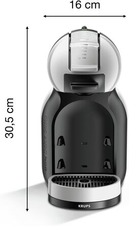 Кавомашина NESCAFÉ Dolce Gusto Mini Me від Krups, сірий колір Artic Grey, 15 Bar, 0,8 л резервуар, Eco-Mode