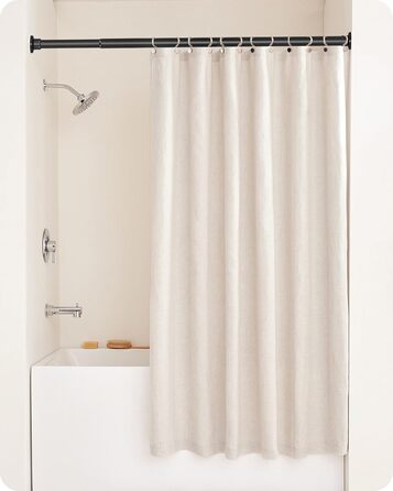 Штанга для душу без свердління, штанга для ванни, нержавіюча сталь, телескопічна, 70-195 см, чорна