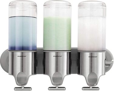 Simplehuman Wall Mounted Soap Dispenser - Brushed Stainless Steel, 444ml - 5 Year Warranty