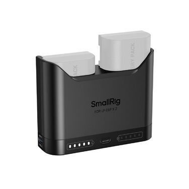 Зарядний пристрій SMALLRIG для акумуляторів Canon LP-E6P/LP-E6NH, подвійний, 22.5W USB-C, сумісний з Canon EOS R5 Mark II, R6 Mark II, R5, R6, R7, 5D Mark II та 5D Mark IV