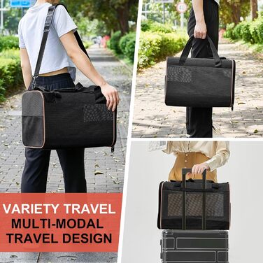 Чорна сумка-переноска для собак, ідеальна для подорожей, міцна та довговічна