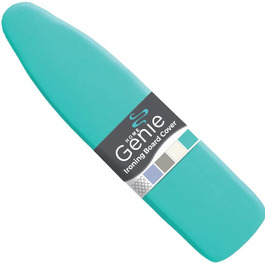 HOME GENIE Reflective Silicone Ironing Board Cover, 38.1 x 137.2 cm, fits large and standard boards, pads resist burns and stains, elastic edge covers, thick padding, no 15