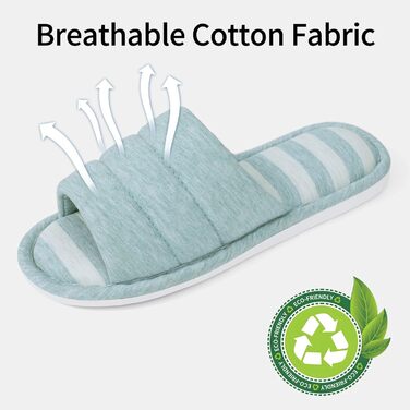Шкарпетки-тапочки shevalues для дому з відкритим носком, бавовна, меморі-піна, сліпони, для спальні, розмір 7.5-8.5 (жіночий)/6.5-7.5 (чоловічий), колір: Teal
