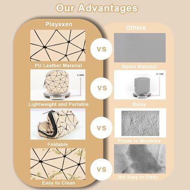 Косметичка жіноча мініатюрна, 2 шт. з PU шкіри, водонепроникна, для подорожей, чорний та бежевий