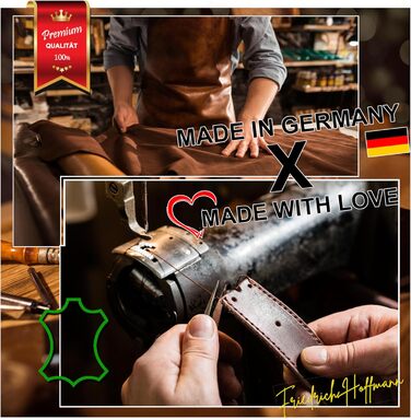 Жіночий шкіряний ремінь Friedrich Hoffmann чорний, ширина 4 см, Made in Germany - 100 см