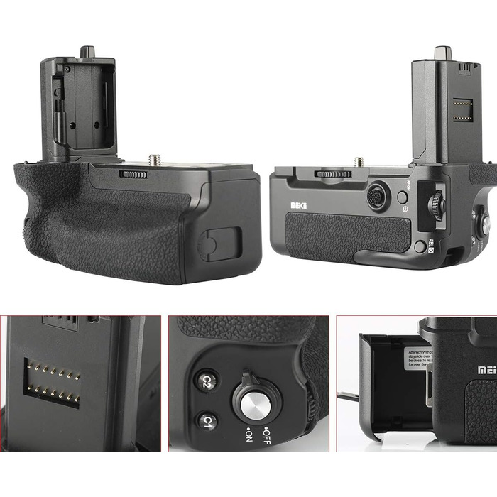 Грип для камери Meike MK-A7IV Pro з бездротовим пультом керування 100 м (Sony A7 IV, A7R IV, A9II, A7SIII, A1)