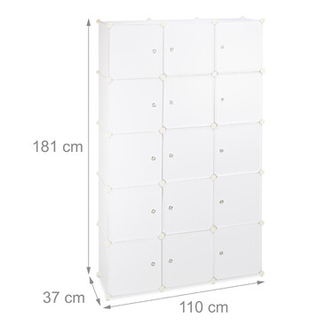 Relaxdays Clothes Rack Storage System 11 Compartments