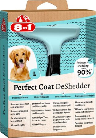 Щітка для вичісування підшерстка 8в1 DeShedder L для великих собак (коротко- та довгошерстих)