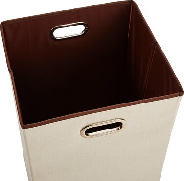 Amazon Basics - Rectangular Collapsible Laundry Basket, Beige, Brown