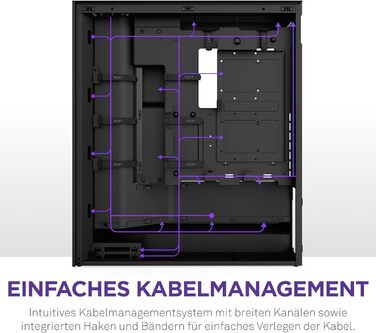 Корпус NZXT H7 Flow: Mid-Tower з покращеною вентиляцією | Чорний | Підтримка 3 x 120мм вентиляторів для GPU | 3 x 120мм фронтальні вентилятори | 420мм радіатор