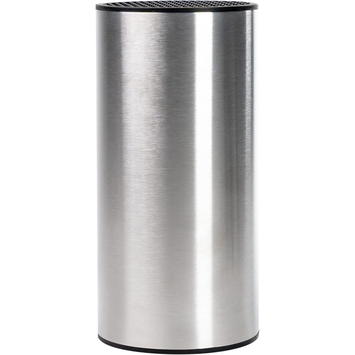 Coninx Stainless Steel Knife Block without Knives - Modern round knife block with flexible lamellae - Universal knife holder - Stylish unstocked knife block - Simplifies knife storage