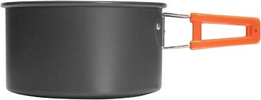 Набір кухонного посуду Grafner Premium Camping 11-ти частинний: стабільний алюміній з антипригарним покриттям, компактний, з розкладними ручками. Ідеально для кемпінгу, пікніків та подорожей на авто. Включає котел, сковорідку, чайник та інше.